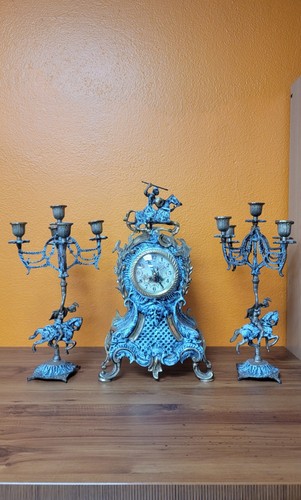 Garniture cheminée horloge - garniture, de