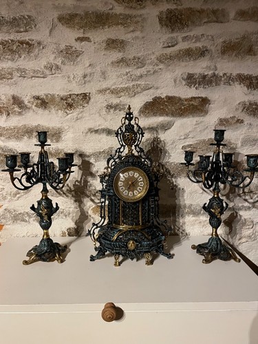 Parure cheminée bougeoirs - parure, de